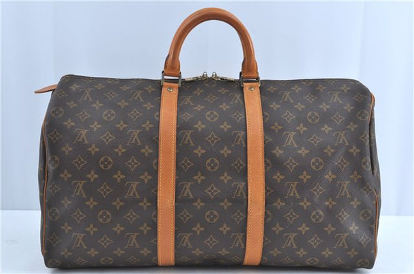 Authentic Louis Vuitton Monogram Keepall 50 Boston Bag M41426 LV H9108