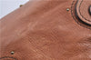 Authentic Chloe Paddington Leather Shoulder Bag Brown H9109