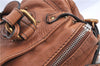 Authentic Chloe Paddington Leather Shoulder Bag Brown H9109