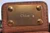 Authentic Chloe Paddington Leather Shoulder Bag Brown H9109