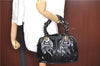 Authentic Chloe Eloise 2Way Shoulder Hand Bag PVC Leather Black Junk H9111