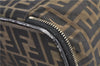 Authentic FENDI Zucca Vanity Bag Pouch Purse Nylon Leather Brown H9114