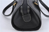 Authentic Burberrys Vintage Leather Hand Bag Purse Black H9116