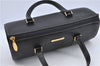 Authentic Burberrys Vintage Leather Hand Bag Purse Black H9116