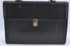 Authentic Burberrys Vintage Leather 2Way Shoulder Brifecase Black H9117