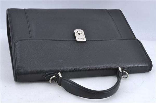 Authentic Burberrys Vintage Leather 2Way Shoulder Brifecase Black H9117