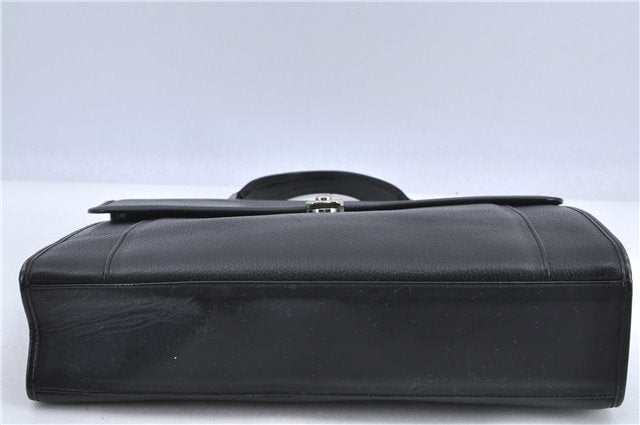 Authentic Burberrys Vintage Leather 2Way Shoulder Brifecase Black H9117