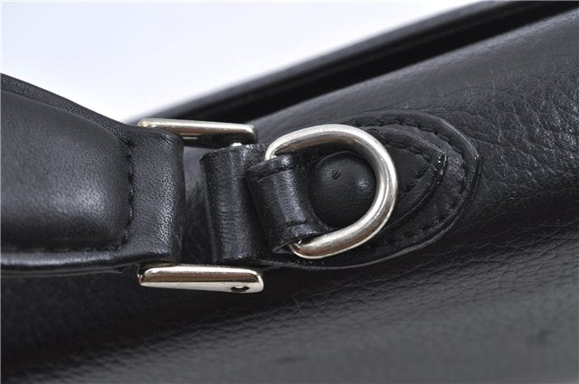 Authentic Burberrys Vintage Leather 2Way Shoulder Brifecase Black H9117