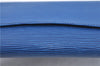 Authentic Louis Vuitton Epi Arts Deco Clutch Bag Blue M52635 LV H9119