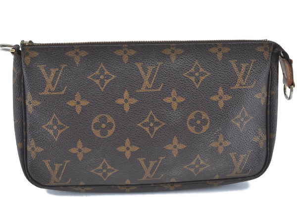 Authentic Louis Vuitton Monogram Pochette Accessoires Pouch M51980 Junk H9121