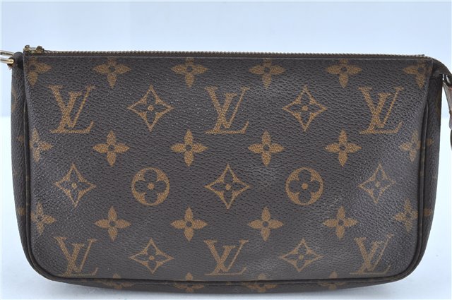 Authentic Louis Vuitton Monogram Pochette Accessoires Pouch M51980 Junk H9121