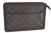 Authentic Louis Vuitton Monogram Pochette Homme Clutch Hand Bag M51795 LV H9127