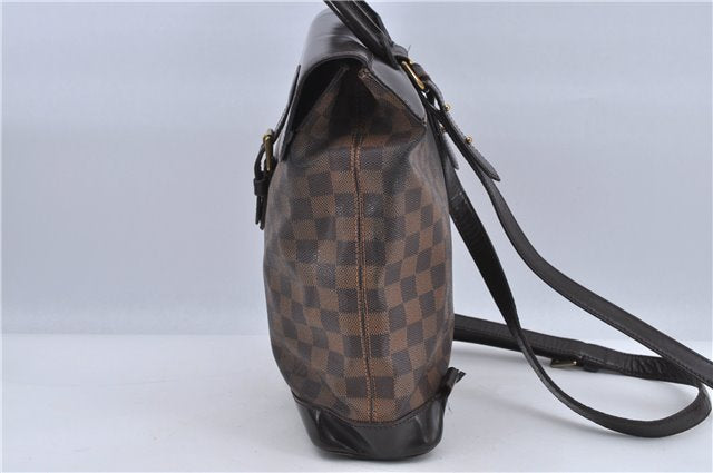 Authentic Louis Vuitton Damier Soho Backpack N51132 LV Junk H9134