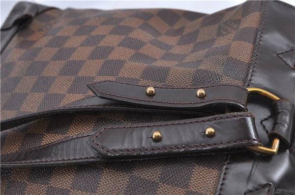 Authentic Louis Vuitton Damier Soho Backpack N51132 LV Junk H9134