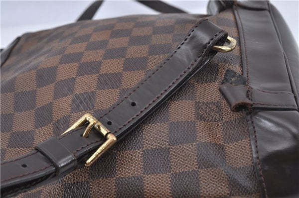 Authentic Louis Vuitton Damier Soho Backpack N51132 LV Junk H9134