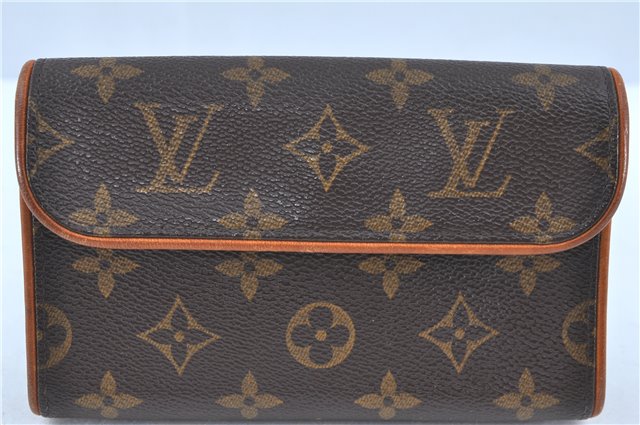 Authentic Louis Vuitton Monogram Pochette Florentine Pouch Clutch Bag LV H9143