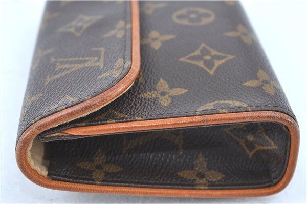 Authentic Louis Vuitton Monogram Pochette Florentine Pouch Clutch Bag LV H9143