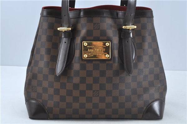 Authentic Louis Vuitton Damier Hampstead MM Shoulder Tote Bag N51204 LV H9145