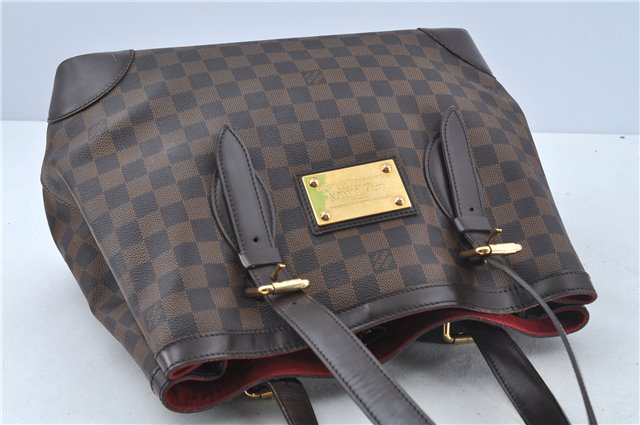 Authentic Louis Vuitton Damier Hampstead MM Shoulder Tote Bag N51204 LV H9145