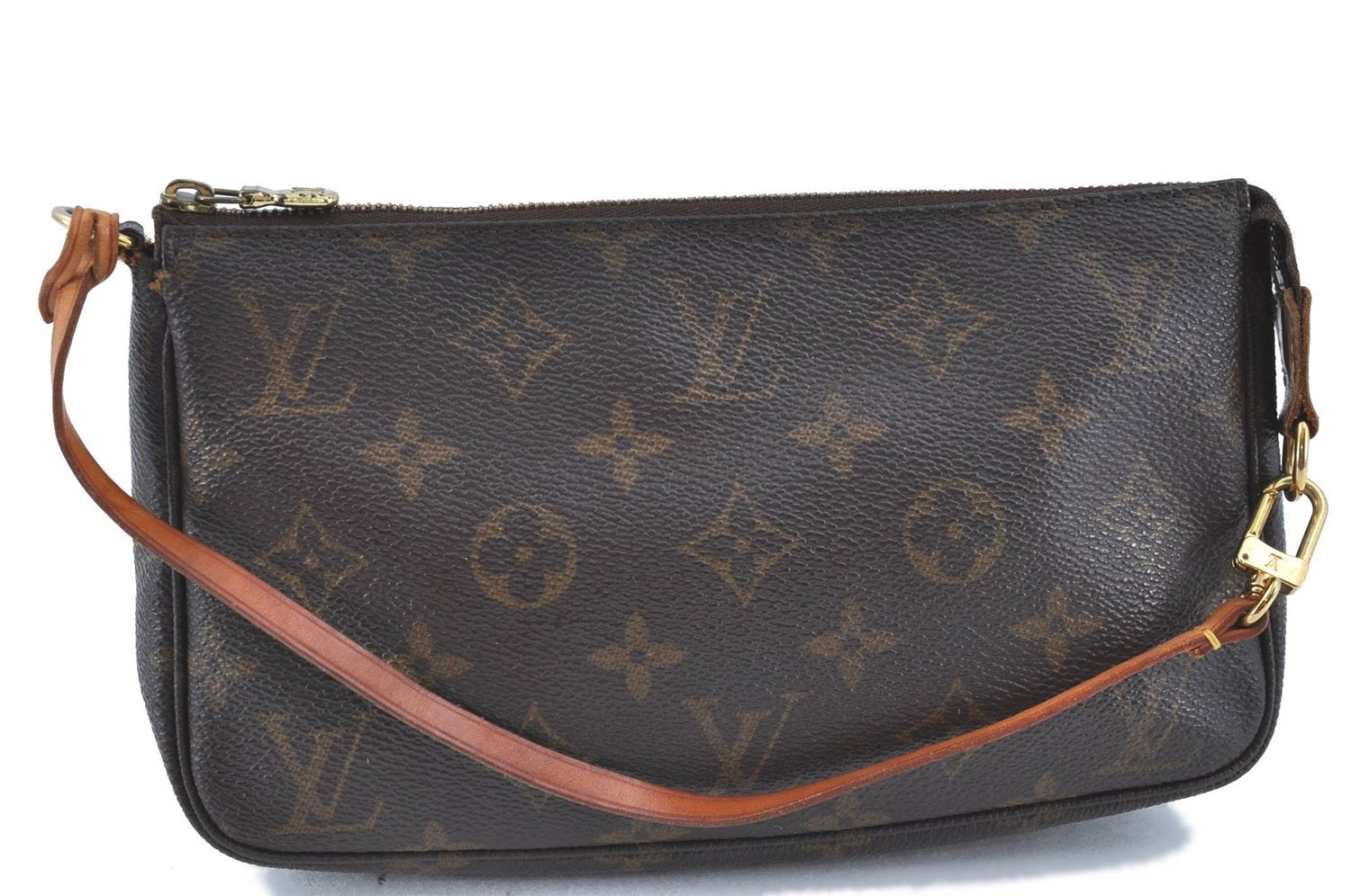 Authentic Louis Vuitton Monogram Pochette Accessoires Pouch M51980 Junk H9152