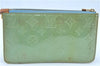 Auth Louis Vuitton Vernis Lexington Hand Bag Pouch Light Green M91011 LV H9159