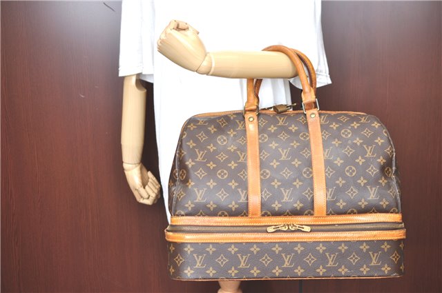 Authentic Louis Vuitton Monogram Sac Sport Travel Hand Bag M41444 LV H9165