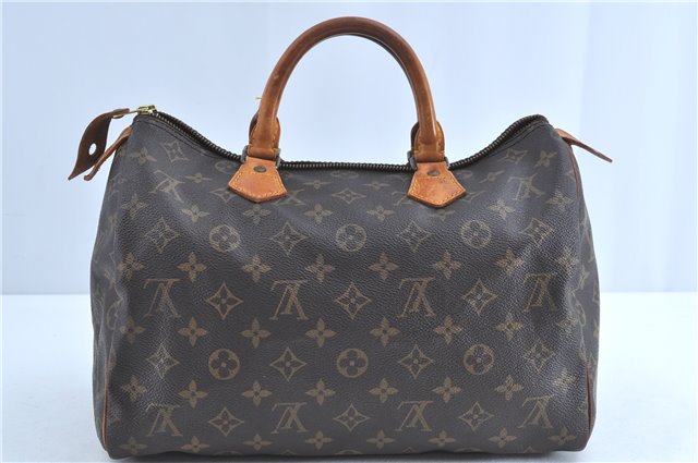 Authentic Louis Vuitton Monogram Speedy 30 Hand Bag M41526 LV Junk H9167