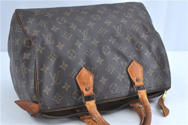 Authentic Louis Vuitton Monogram Speedy 30 Hand Bag M41526 LV Junk H9167