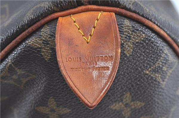 Authentic Louis Vuitton Monogram Speedy 30 Hand Bag M41526 LV Junk H9167