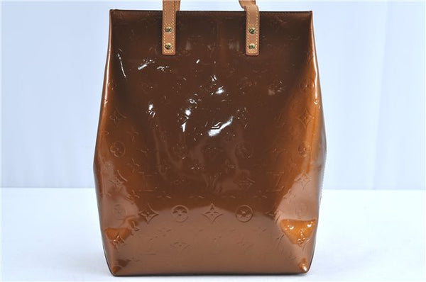 Authentic Louis Vuitton Vernis Reade MM Hand Bag Brown M91143 LV H9169