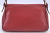 Authentic FENDI Mamma Baguette Shoulder Hand Bag Leather Red H9170