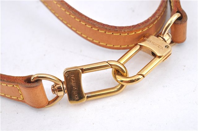 Authentic Louis Vuitton Leather Shoulder Strap Beige LV H9172