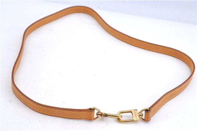 Authentic Louis Vuitton Leather Shoulder Strap Beige LV H9172