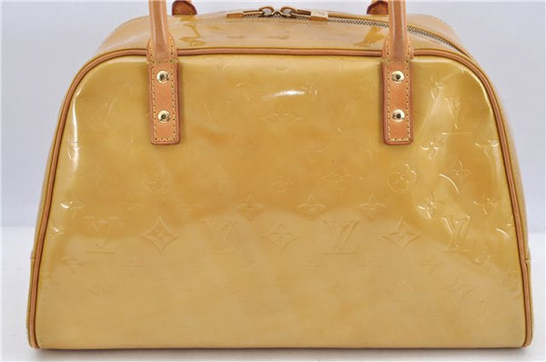 Authentic Louis Vuitton Vernis Tompkins Square Hand Bag Yellow M91149 LV H9174