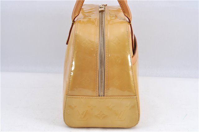 Authentic Louis Vuitton Vernis Tompkins Square Hand Bag Yellow M91149 LV H9174