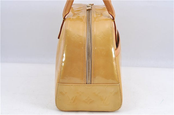 Authentic Louis Vuitton Vernis Tompkins Square Hand Bag Yellow M91149 LV H9174