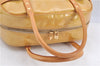 Authentic Louis Vuitton Vernis Tompkins Square Hand Bag Yellow M91149 LV H9174