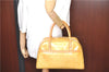 Authentic Louis Vuitton Vernis Tompkins Square Hand Bag Yellow M91149 LV H9174