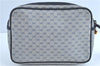 Authentic GUCCI Micro GG PVC Leather Clutch Hand Bag Purse Navy Blue H9177