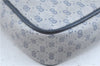 Authentic GUCCI Micro GG PVC Leather Clutch Hand Bag Purse Navy Blue H9177