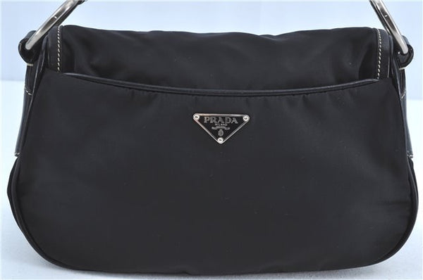 Authentic PRADA Nylon Leather Shoulder Hand Bag Purse Black H9179