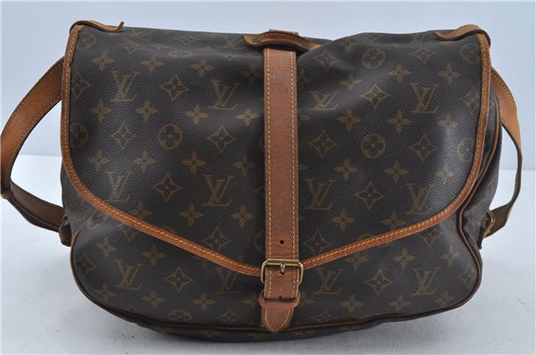 Auth Louis Vuitton Monogram Saumur 35 Shoulder Cross Body Bag M42254 LV H9181