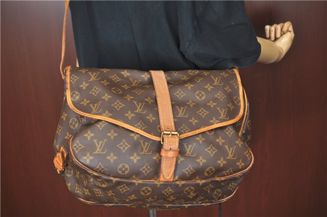 Auth Louis Vuitton Monogram Saumur 35 Shoulder Cross Body Bag M42254 LV H9181