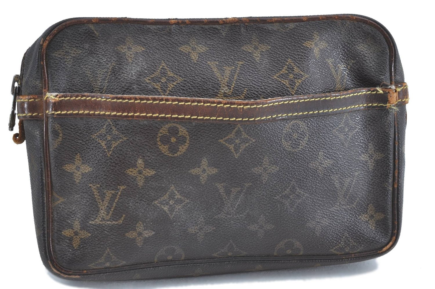 Authentic Louis Vuitton Monogram Compiegne 23 Clutch Hand Bag M51847 LV H9192