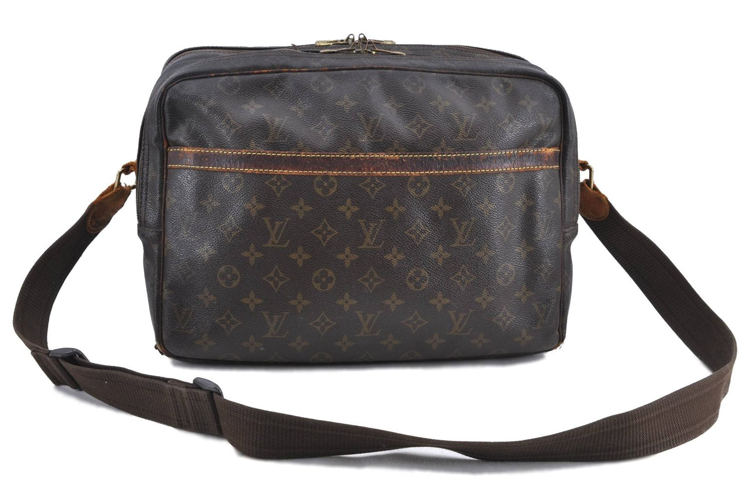 Auth Louis Vuitton Monogram Reporter GM Shoulder Cross Body Bag M45252 LV H9194