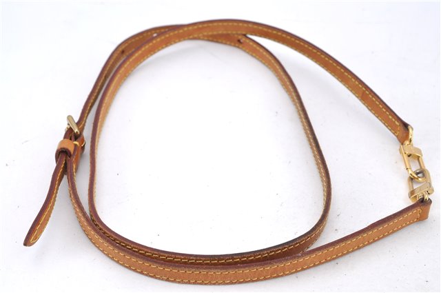 Authentic Louis Vuitton Leather Shoulder Strap Beige 40.2-47.6