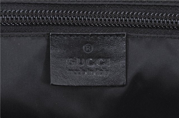 Authentic GUCCI Backpack Nylon Leather 0190585 Black H9204