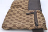 Authentic GUCCI Waist Body Bag GG Canvas Leather 28566 Brown H9208