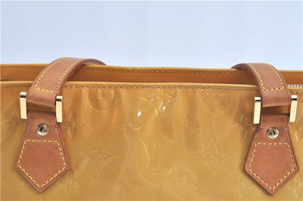 Authentic Louis Vuitton Vernis Houston Shoulder Hand Bag Yellow M91004 LV H9209