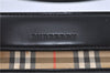 Authentic BURBERRY Nova Check Shoulder Bag Leather Canvas Black H9210